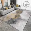 Carpets Light Luxury Landscape Carpet Simple Abstract Room Carpets Striped Living Room Rug Kitchen Non-slip Mat Hotel Decoration Rugs R230802