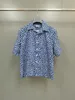 23 Early Autumn New Arrival Leopard Print Short Sleeve Shirt - 100% Polyester with Mother of Pearl Buttons EURO SIZE261c