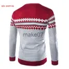 Herrtröjor jul stickad tröja ny 2021 vinter xmas vintage röd pullover män smal fit pull homme jersey hombre tröjor faller stickade kläder j230802