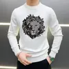 Men's Sweaters Winter Warm Sweater Hip Hop Diamond Pattern Solid Color Cashmere Pullover Knitted Handsome Tops