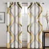 Curtain Customize Size Black Abstract Geometric 100 130 Thin Windows Curtains For Living Room Bedroom Decor 2 Pieces