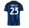 Фанаты Player 23 24 Lukaku Soccer Jersey Barella Inters S Lautaro Vidal J. Correa 2023 Футбольная рубашка Calhanoglu Gagliardini Мужская форма Детская _Джерси