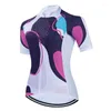 Racing Jacken 2023 Radfahren Jersey Frauen Bike Mountain Road MTB Top Weibliche Fahrrad Sommer Dame Weißes Hemd Kurzarm Reiten Kleidung