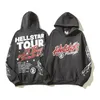 Hellstar Мауди мужские толстовки на высокой улице с капюшоном Harajuku y2k Stranger Things теплые пуловер