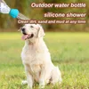 Chien vêtements Portable bouteille d'eau pommeau de douche Silicone accessoire pulvérisateur pour animaux de compagnie accessoire pour l'extérieur