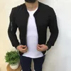 Giacche da uomo Sport Casual Giacca da uomo Plaid Pieghe Slim Stripe Fit Cerniera Manica lunga Cardigan Cappotti Maschile Solido Cardigan stropicciato