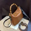 10A Retro Spiegel kwaliteit Diana Kleine Schoudertas Designer Bamboe Handtas 24 cm Crossbody Tassen Lederen Portemonnee Met Doos G041