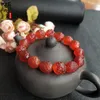 Strand Natural Colorful Armband Agate Fine Jewelry Bangle Women Men äkta Jade Raw Stone Elastic Accessorie