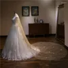 Brudslöjor Ankomst SEKVINS LACE CHAMPAGNE VEIL 3 meter lång welon slubny Bruiloft Veu de Noiva Longo Wedding