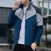 Casacos Masculinos Chegada Jaqueta Masculina Moda Coreana Casual Esportes Colorblock Gola Masculina Outono Diariamente Homens Casacos Roupas M-5XL