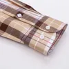 Men's Casual Shirts Versatile Soft Modal Cotton Checkered Shirt Long Sleeve Standard-fit Comfortable Striped Plaid Button Up