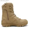 Kleding Schoenen mannen hoogwaardige merk militaire lederen laarzen special forces tactische woestijn combat heren laarzen outdoor schoenen enkellaarsjes Zapatos Z230802