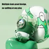 1100ml Gua frog Pot Belly Cup Portable cartoon cute plastic cup Creative children's kettle with straw water cup