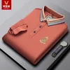 Polos para hombres Ropa para hombres Otoño Juventud Negocios Bordado Camiseta Polo con solapa para hombres Polo de manga larga para hombres Camiseta para hombres 230801