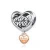 Haute qualité s925 argent lettre amour coeur charmes décoration Saint Valentin cadeau bijoux bricolage fit Pandora bracelet collier designer mode fête bibelots