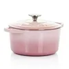 Artisan 2-teiliger holländischer Ofen aus emailliertem Gusseisen mit 3 Quart Fassungsvermögen in Blush Pink