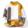 Heren Truien Crewneck Mannen Chunky Gebreide Herfst Winter Casual Kleding Uitloper Warm Tops Sweatshirt