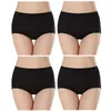 Aktive Shorts Damen, 4er-Pack, einfarbige Höschen, Bauchweg, Hüftheben, Badebekleidung für Frauen, Bikini-Slip, atmungsaktiv, Taillentrainer