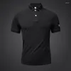 Men's Polos Streetwear Fashion Men Basic Polo Shirts Summer Outdoor Short Sleeve Tees Male Clothes Loose Cotton Business Casual Top 2023