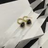 Stud 18K Gold Plated Designers Brand Earrings Designer Letter Ear Stud Women Crystal Pearl Geometric Earring for Wedding Party Jewerlry Accessories-69