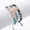 Charm Bracelets Simple Natural Stone Hand-woven Shell Bracelet Adjustable Ocean Beach Summer Vacation Gift For Men Women