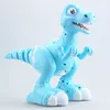 Electric RC Animals Smart Remote Control Dinosaur Omidirectional Walking One Key Atomization Dancing Dynamic Music Cool Light RC Animal Toy for Kids 230801