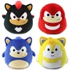 Nieuwe Sonic Hedgehog Pluche Pop Cartoon Staarten Shadow Knuckles Jet Amy Rose Creatieve Hoogwaardige Tumbler Speelgoed Kawaii Kussen ornament LT0119