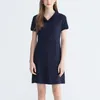 Party Dresses 2023 Women's Alligator Short Polo Dress Summer Elegant Sleeve Over Knee High Quality