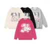 Damen Hoodies Langarm Lose Kawaii Cartoon Winter Herbst Pullover Für Frauen Männer Große Größe Harajuku Y2k Rosa Tops Sweatshirts