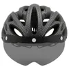 Casco da mountain bike intergrallymolded con occhiali rimovibili Visiera Regolabile Uomo Donna Bicicletta Fanale posteriore 230801