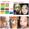 Body Paint Pro Regenbogen Halloween Gesichtsbemalung Make-up Pigment 50g Stück Mehrfarbige Serie Temporäre Kunst Tattoo Split Cakes 230801