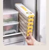 Garrafas de armazenamento Geladeira portátil Caixa de bolinho de massa para porta lateral Empilhável Freezer Com temporização Cozinha Crisper