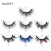 False Eyelashes 7 Pairs Colorful 3D Magnetic Handmade Eye Makeup Magnet Eyeliner With Tweezer Set Thick Curly Lashes TSLM1 230801