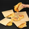 Emballage cadeau alimentaire sac en papier étanche à l'huile Sandwich beignet pain accessoires de cuisson sacs pour l'emballage 100 pièces/paquet/lot