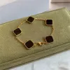 Van Clover Bracelet Classique trèfle à quatre feuilles bracelet de créateur bracelet chaîne en or 18 carats agate coquille nacre pour femmes fille bijoux de mariage