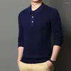 Erkek Sweaters Kaşmir Gömlek Kış Sonbahar Dönüşü Yok Yün Triko Erkek Saf Düğmeleri Kazak Jumper Uzun Kollu