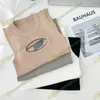 Croped Top Knit Tank Designer T-shirt ihålig ut tee Womens Knits Kvinnor Toppar Sexig ärmlös Yoga Summer Tees Vests