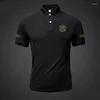 Men's Polos Streetwear Fashion Men Basic Polo Shirts Summer Outdoor Short Sleeve Tees Male Clothes Loose Cotton Business Casual Top 2023