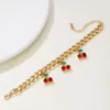 Necklace Earrings Set 2023 Creative Cherry Ladies Bracelet Women's Simple Light Luxury Party Gifts Wholesale Manufacturers