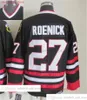 فيلم Vintage Hockey 27 Jeremy Roenick Jerseys CCM التطريز 35 Tony Esposito 88 Patrick Kane 30 Ed Belfour 28 Steve Larmer Jersey Red Red White