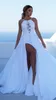 Casual Dresses Women Simple Chic White Bohemian Long Wedding Dress Sexy Backless Spaghetti Beach Lady Red Lace Elegant Evening Party Gown