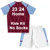 23 24 MCGINN TRAORE Kids Kit Soccer Jerseys COUTINHO KAMARA DAVIS DIGNE CARLOS MINGS DOUGLAS LUIZ BUENDIA WATKINS Home Away 3rd GK Child Suit Football Shirts