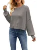 Women's Sweaters Women S Cozy Cable Knit Sweater Long Sleeve Crew Neck Solid Loose Pullover For Fall Winter