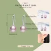 Stud WOSTU 100% Real 925 Sterling Silver Trendy Elegant Pink Simulated Pearl Drop Earrings For Women Jewelry Dropshiping CQE145 230801