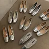 Klänningskor bailamo fashing silver lägenheter ballerina rund tå grunt slip på damer balett mjuk loafer zapatos mujer 40 230801