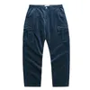 Pantalons pour hommes 2023 automne et hiver velours côtelé mode décontracté japonais rétro épais Stretch lavé vieux outillage de poche ample