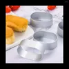 Baking Tools 10Pcs Cheese Molds Aluminium Alloy Oval Mold Mousse Bread Cake With 100Pcs Liner Paper Tool