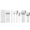 Cutrower Fork Gold redskap Modersuppsättning Black Knife Spoon Dinner Trabable Set 24st Rostfritt stål