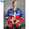 Женские куртки yiciya Jacket Bomber Racing Varsity Женщины буквы Америка