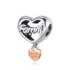 Haute qualité s925 argent lettre amour coeur charmes décoration Saint Valentin cadeau bijoux bricolage fit Pandora bracelet collier designer mode fête bibelots